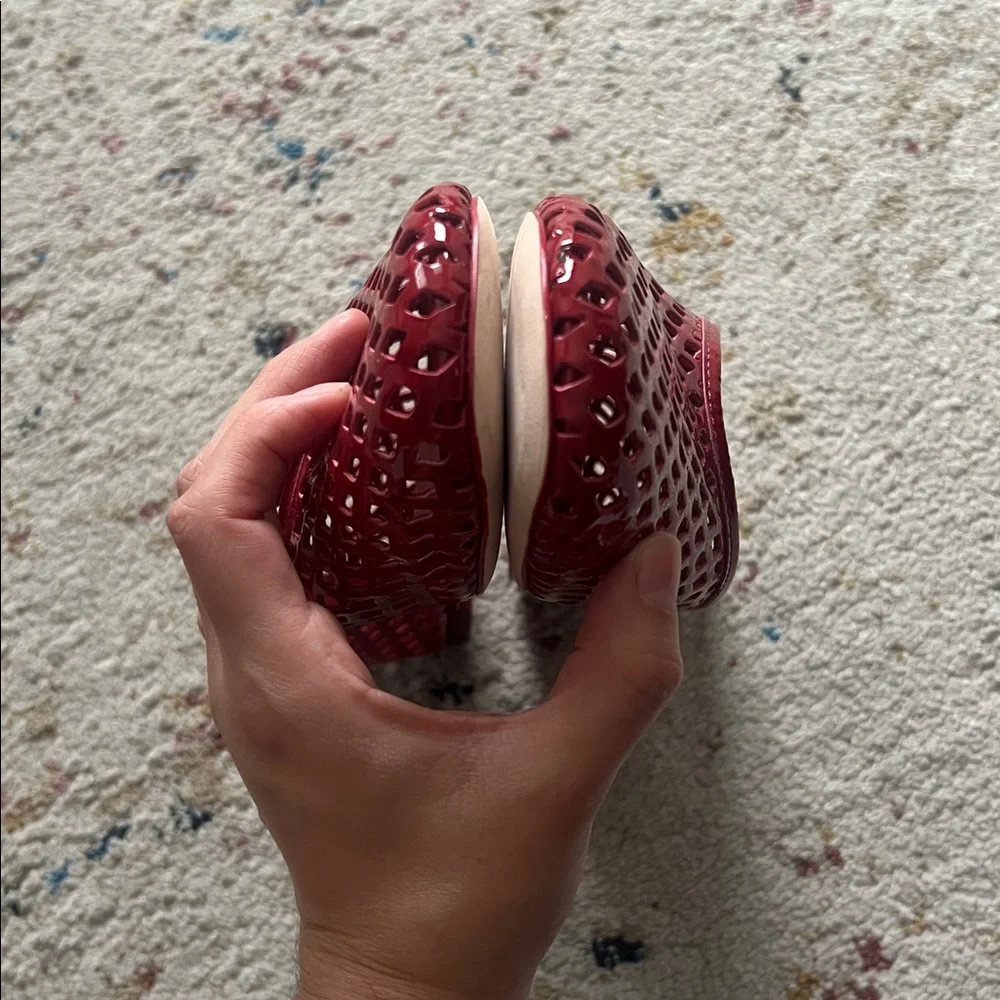 Reformation Paulina Ballet Flat Red - Size 9 - Picture 7 of 7